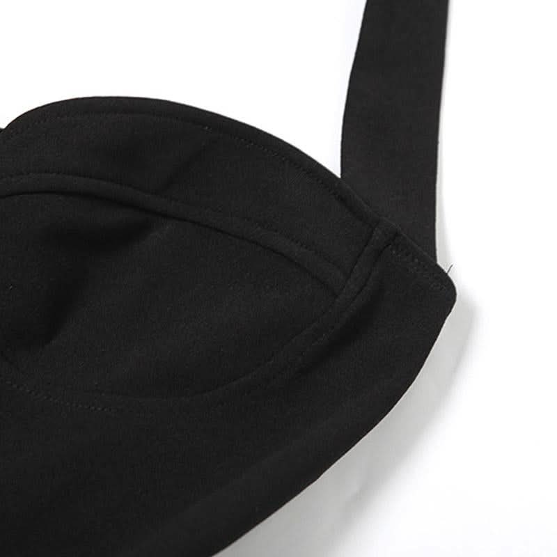 Halter ruffle v neck zip-up backless solid mini dress  | Festival Outfits Women