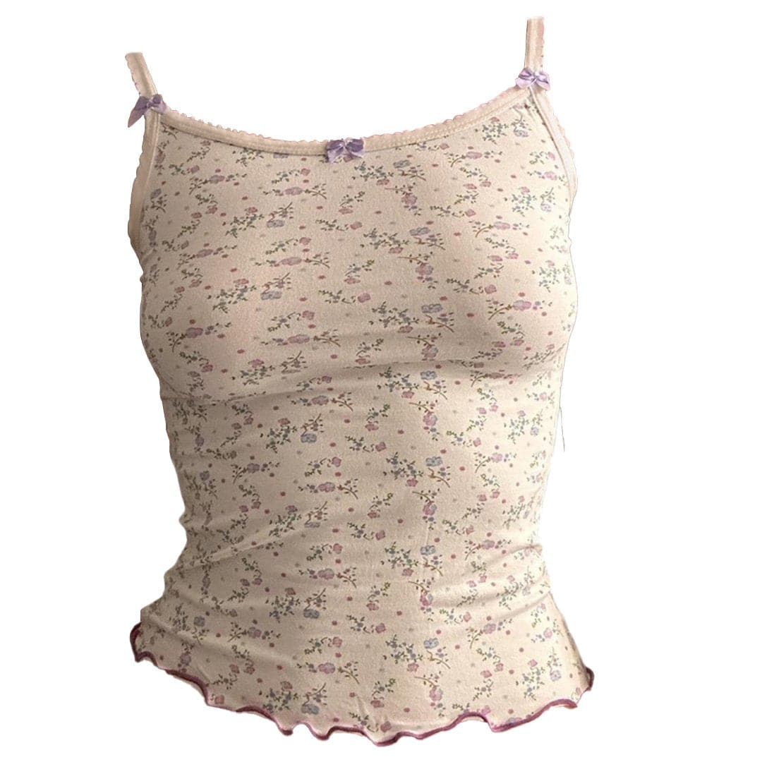 Ruffle cami mai siffar furanni na Bowknot | Kayan Biki na Mata