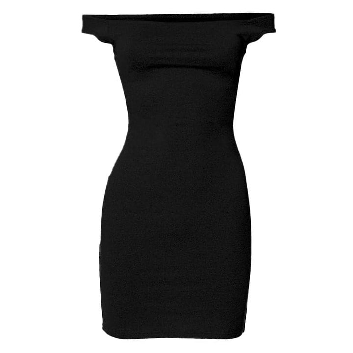 Off shoulder solid backless mini dress  | Festival Outfits Women-final-sale
