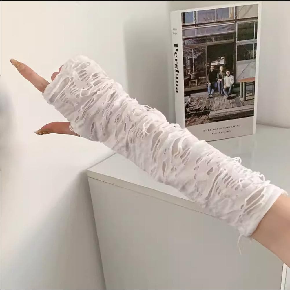 Hollow out solid patchwork gloves  | Festival Outfits Women