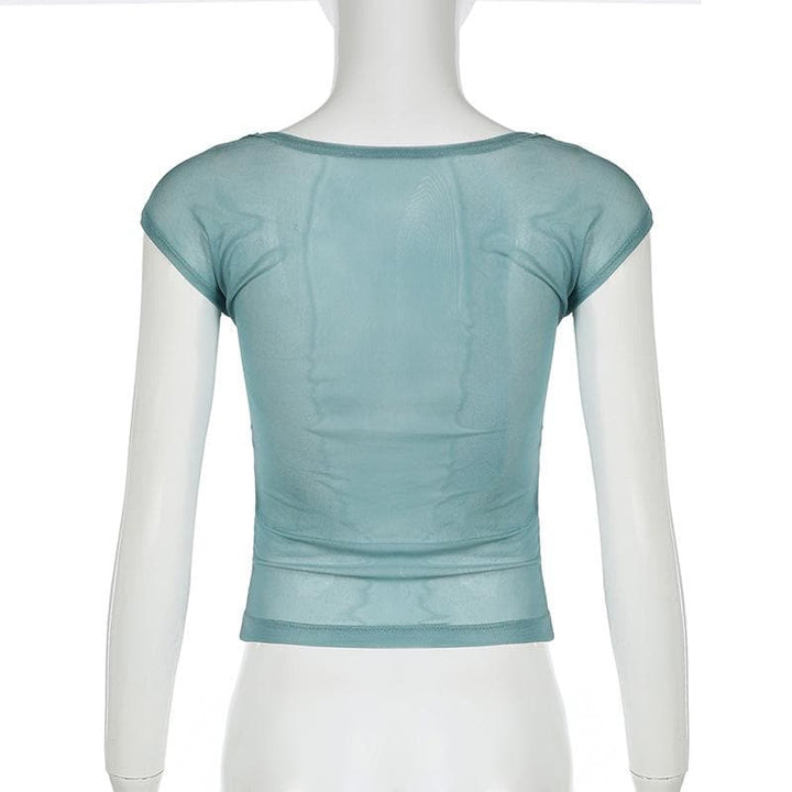 Ruched ruffle cowl neck  flower print mesh maxi skirt set-final-sale