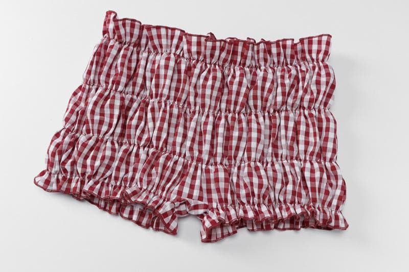 Plaid print smocked cami pant set  | Festival Outfits Women