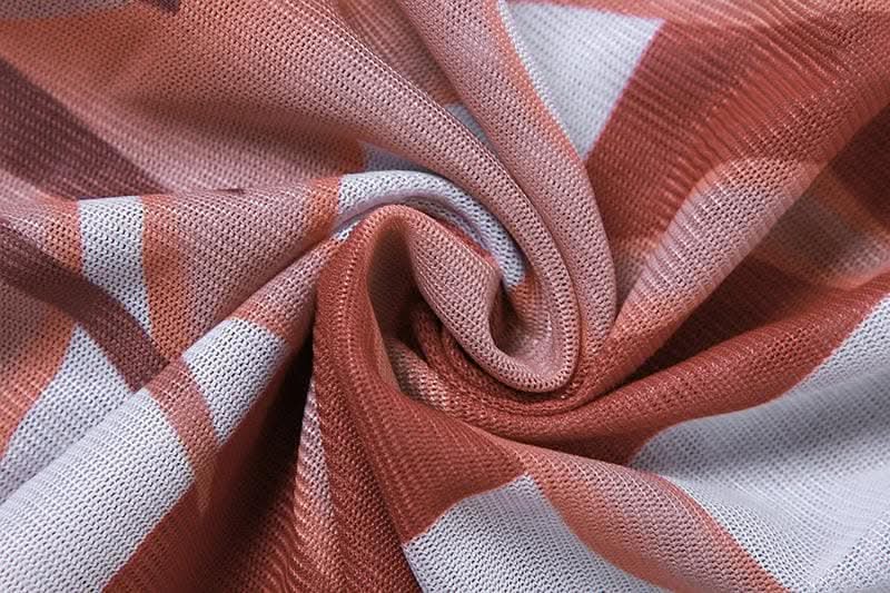 Abstract contrast cowl neck halter backless irregular mini dress-final-sale  | Festival Outfits Women