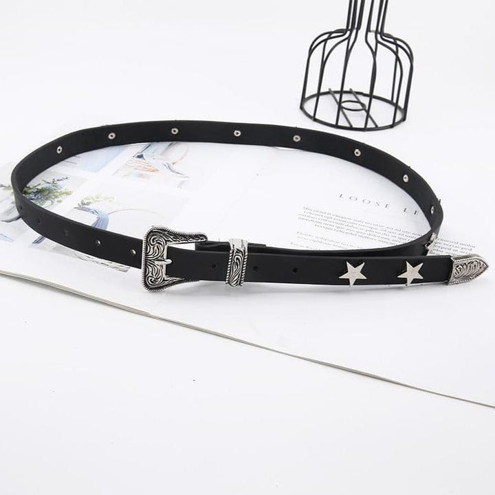 Star PU leather adjustable belt  | Festival Outfits Women