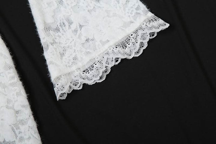 Long sleeve lace cross front slit maxi dress  | Festival Outfits Women