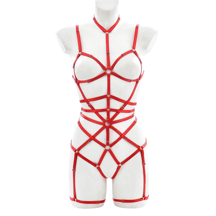Halter solid o ring hollow out harness  | Festival Outfits Women
