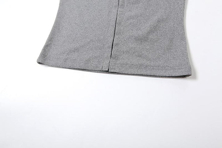 Ribbed lace hem button cami top  | Festival Outfits Women