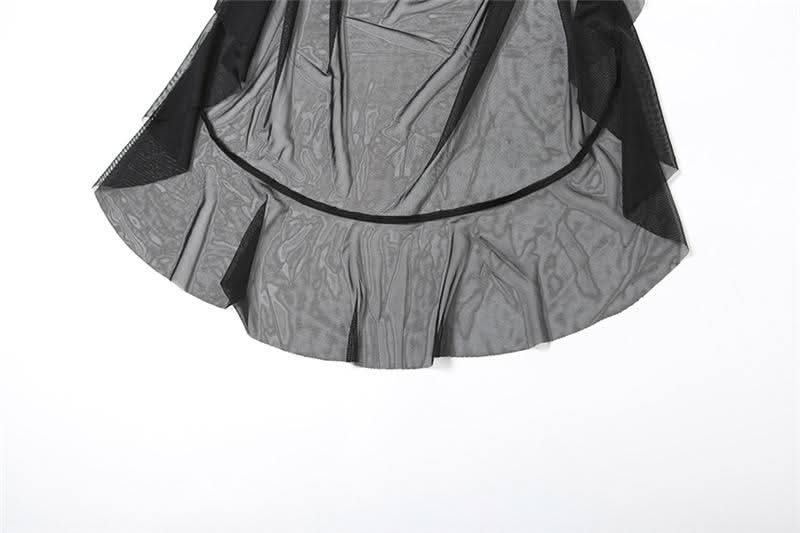 Ruched ruffle mesh mini skirt  | Festival Outfits Women