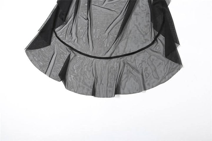 Ruched ruffle mesh mini skirt  | Festival Outfits Women