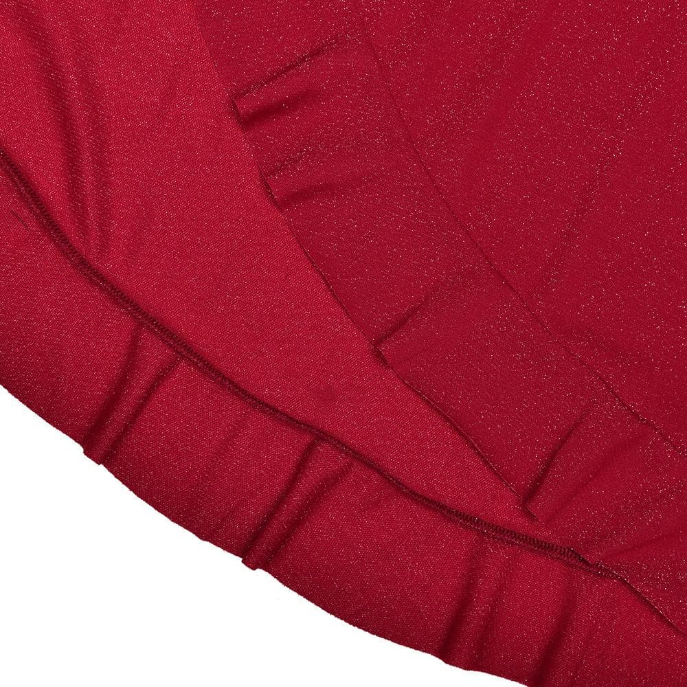 Long sleeve see through glitter irregular ruffle maxi dress  | Festival Outfits Women