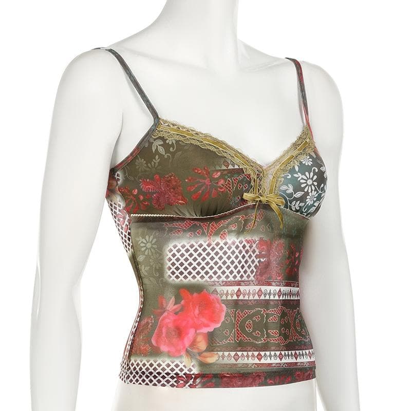 Takalmin Bowknot v wuyan da aka buga da raga | Kayan Biki na Mata