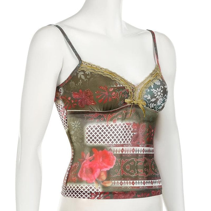 Takalmin Bowknot v wuyan da aka buga da raga | Kayan Biki na Mata