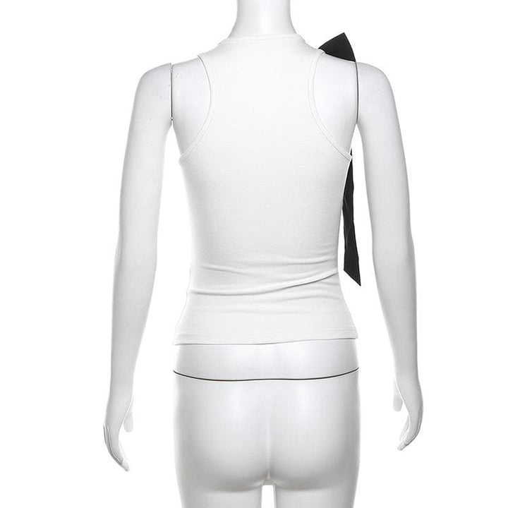 Takardar tank mai kama da ta Bowknot crewneck | Kayan Biki na Mata