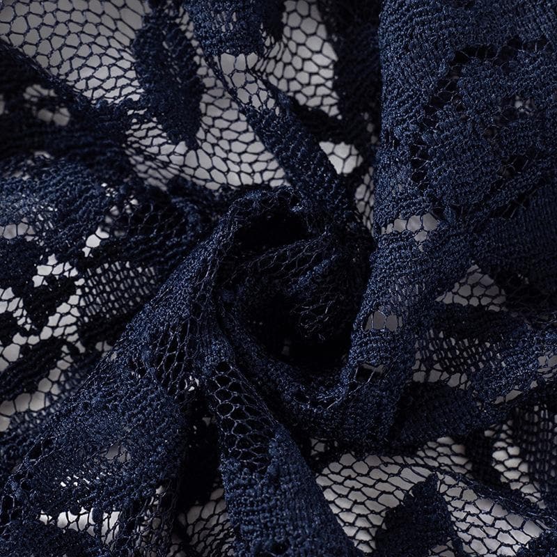 Lace mai gajeren hannu mai hanyoyi biyu | Kayan Biki na Mata