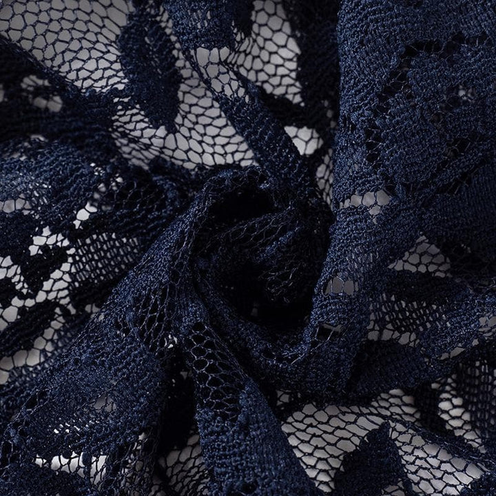 Lace mai gajeren hannu mai hanyoyi biyu | Kayan Biki na Mata