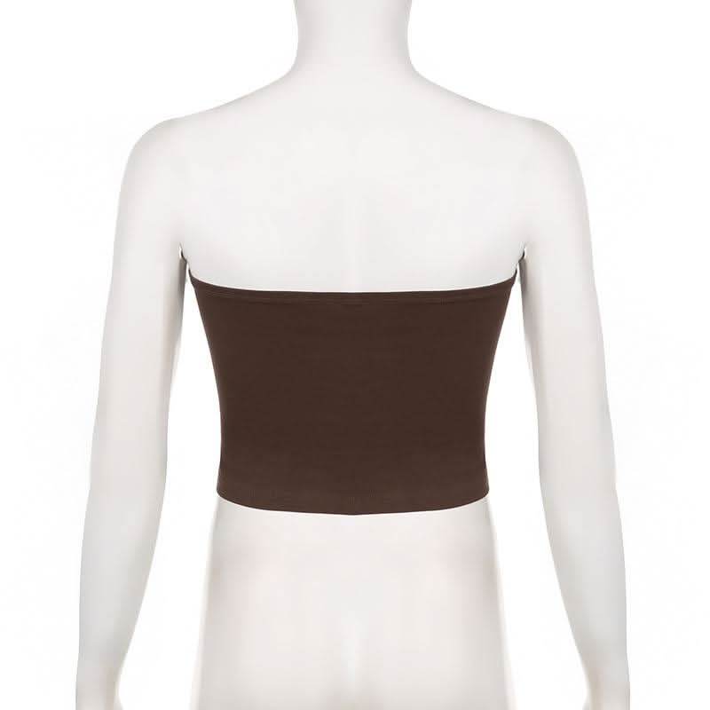 Beaded patchwork backless tube top  | Festival Outfits Women