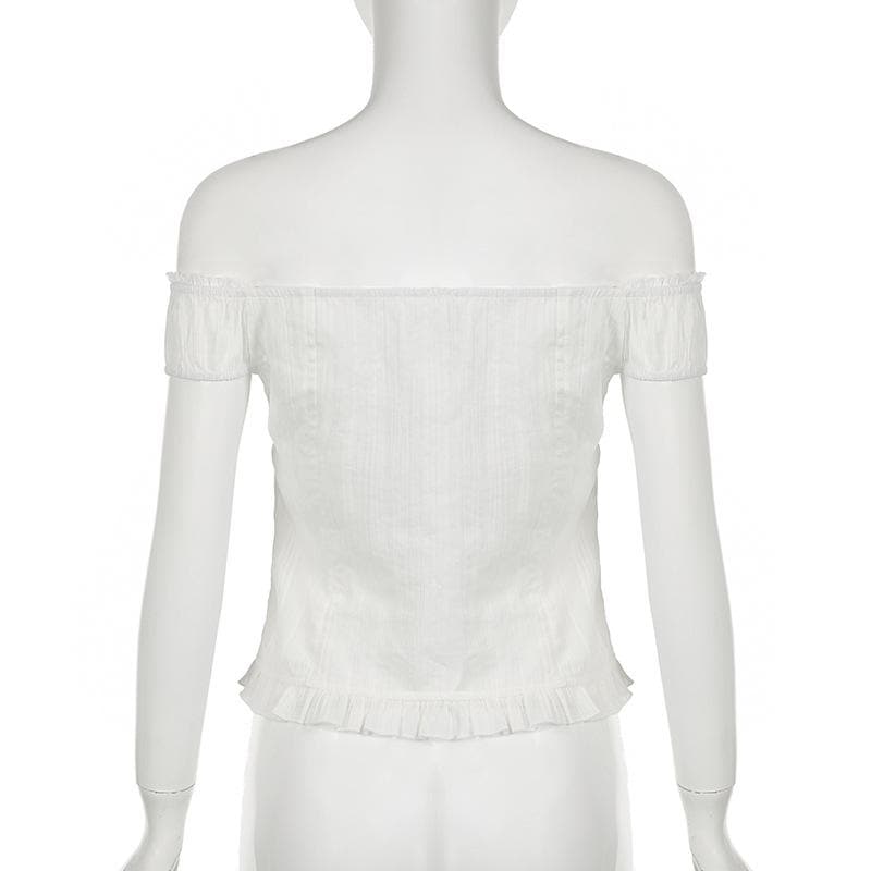 Rigar da aka yi da maɓalli mai lanƙwasa a kafada | Kayan Biki na Mata