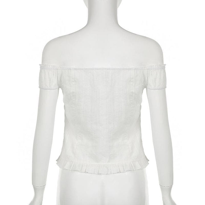 Rigar da aka yi da maɓalli mai lanƙwasa a kafada | Kayan Biki na Mata