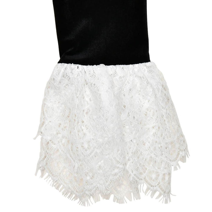 Long flared sleeve lace patchwork velvet zip-up top  | Festival Outfits Women