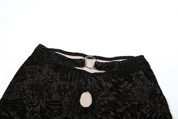 Halter o ring shrug 3 piece mini skirt set-final-sale