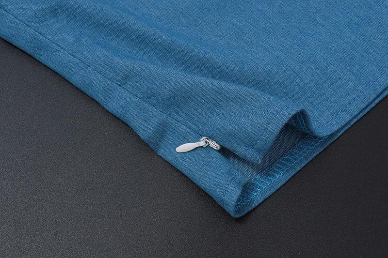 Takardar wando mai launin Denim ruched bowknot | Kayan Biki na Mata