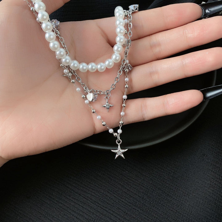 Layered star pendant choker necklace  | Festival Outfits Women