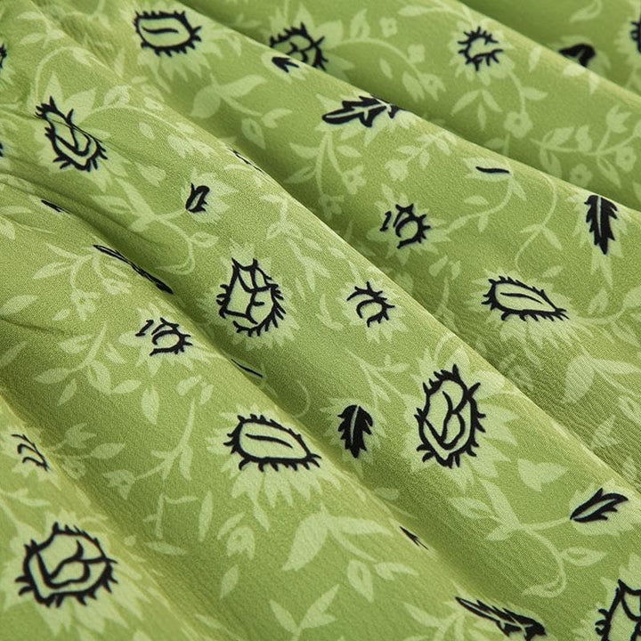 Contrast print self tie ruched maxi skirt  | Festival Outfits Women