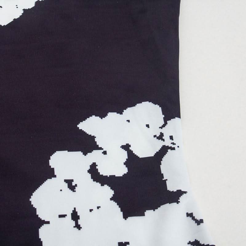 Long sleeve crewneck flower print mini dress  | Festival Outfits Women