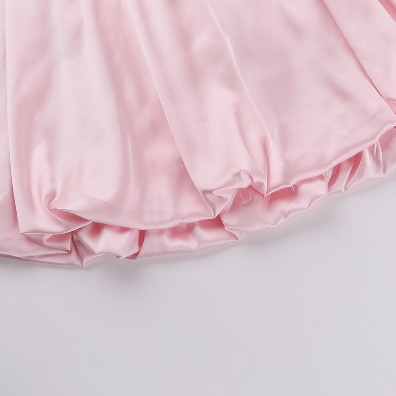 Ruched smocked solid backless tube mini dress  | Festival Outfits Women