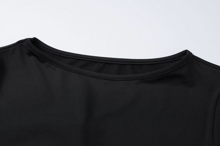 Long sleeve crewneck mesh patchwork maxi dress  | Festival Outfits Women-final-sale