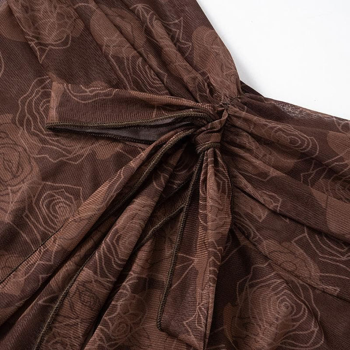 Doguwar riga mai sheƙi mai sheƙi a saman kafada | Kayan Biki na Mata