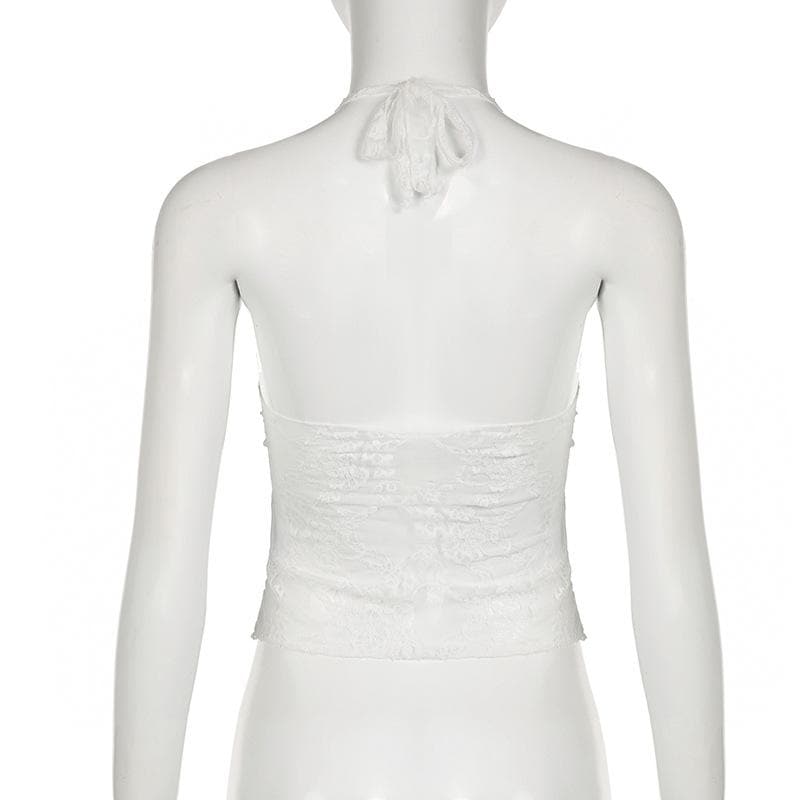 Tufafin Ruffle na Halter U neck lace | Kayan Biki na Mata