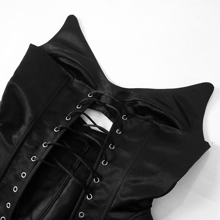 V neck corset lace up hollow out cut out top  | Festival Outfits Women