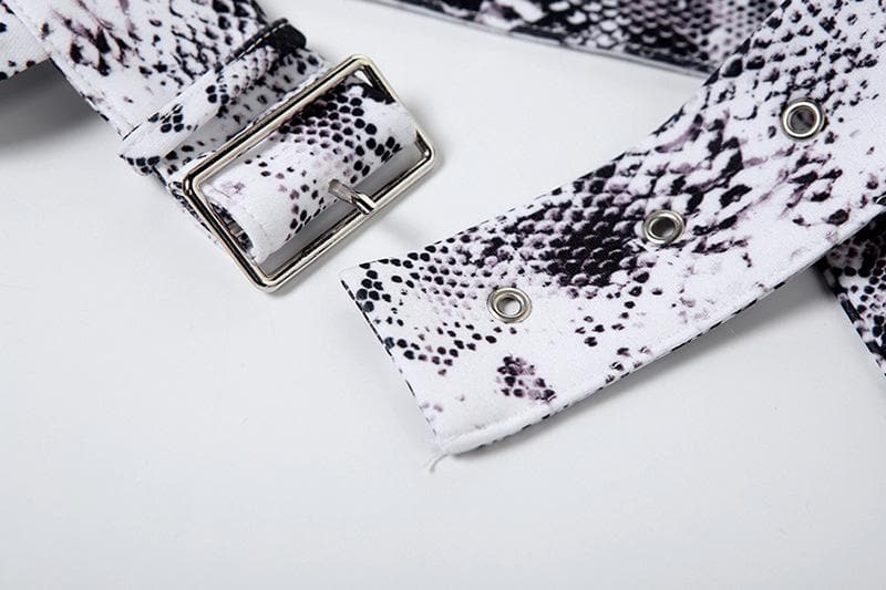 Riga mara baya mara hannu ta Halter mai siffar maciji | Kayan Biki na Mata