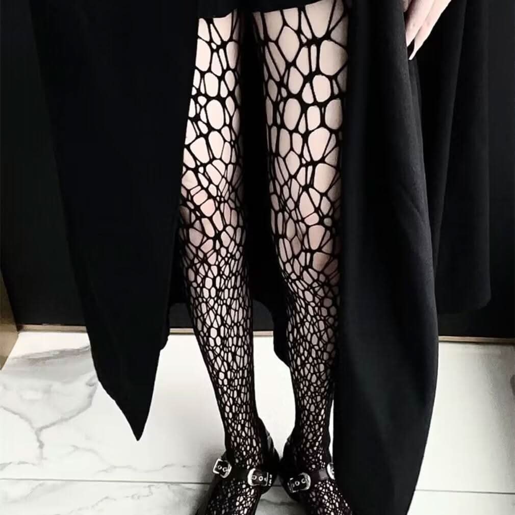Spider web hollow out tights  | Festival Outfits Women