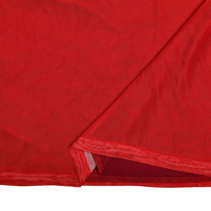 Long flared sleeve ruffle lace up mesh midi dress  | Festival Outfits Women