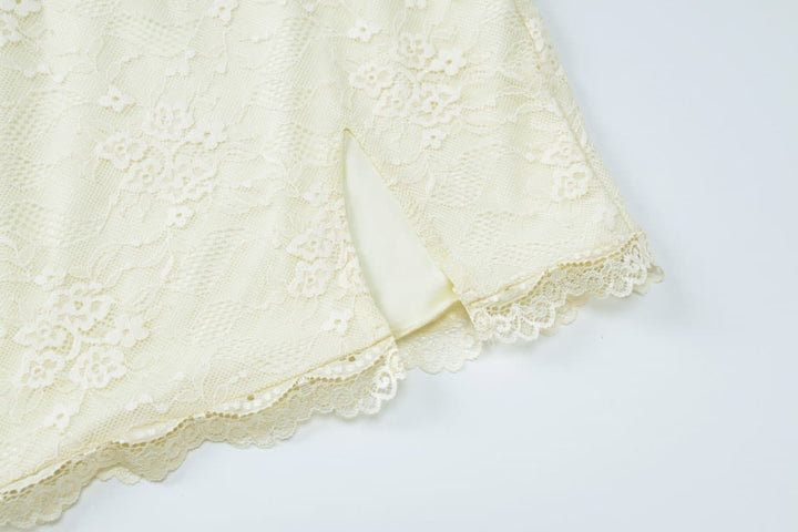 V neck sleeveless lace slit mini dress  | Festival Outfits Women