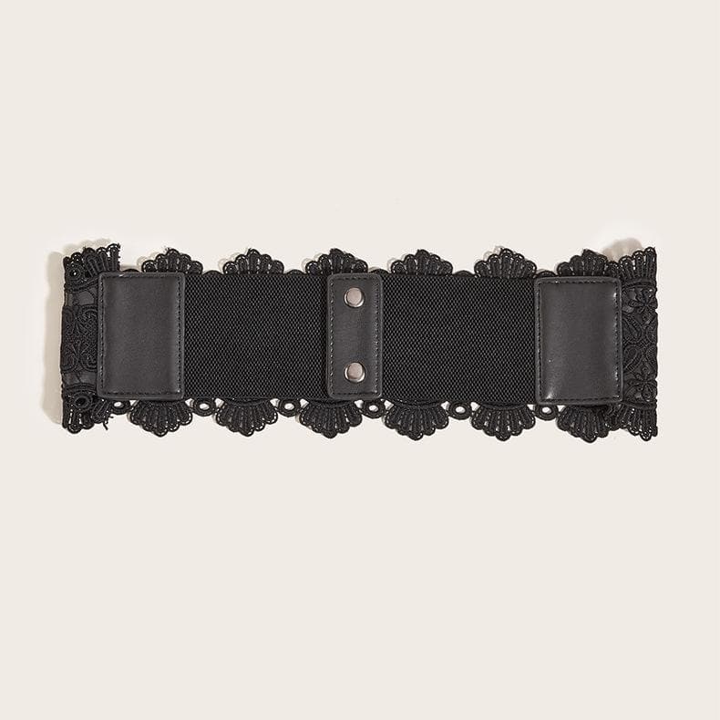 Lace solid adjustable corset  | Festival Outfits Women