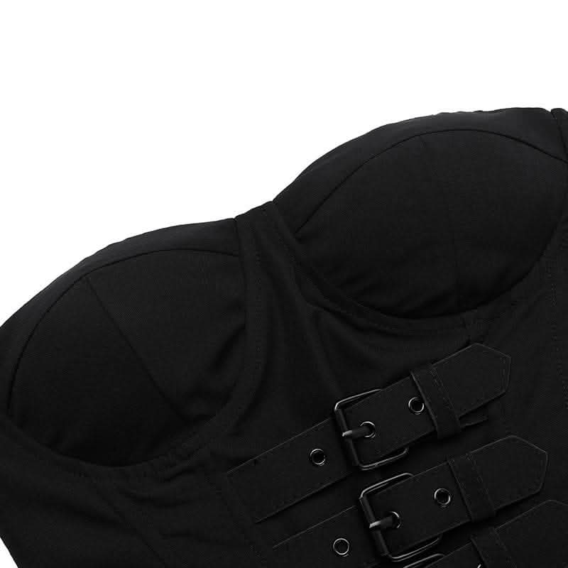 Buckle smocked sweetheart neck tube midi dress-final-sale  | Festival Outfits Women