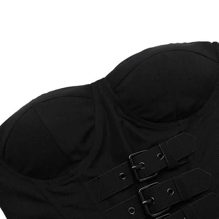 Buckle smocked sweetheart neck tube midi dress-final-sale  | Festival Outfits Women