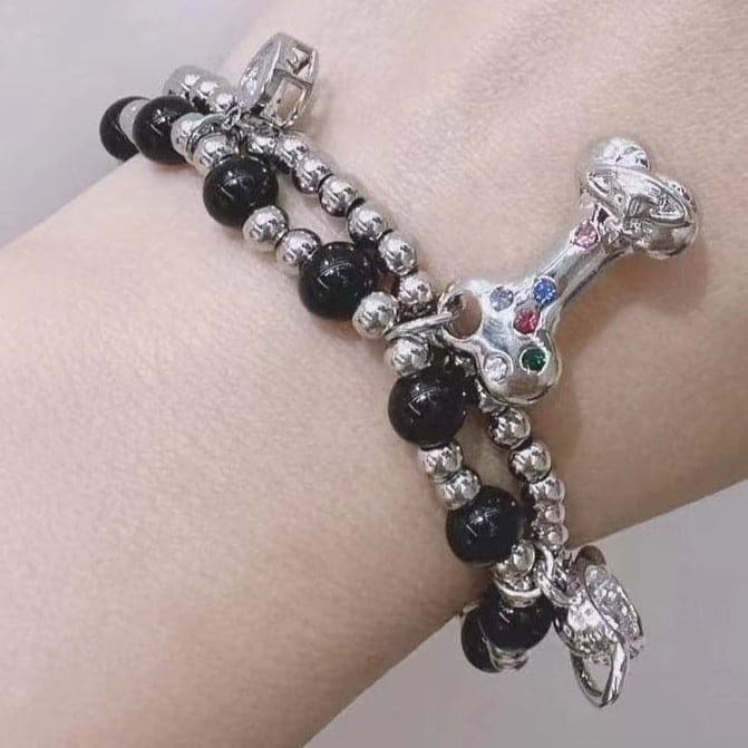 Bone heart beaded bracelet  | Festival Outfits Women