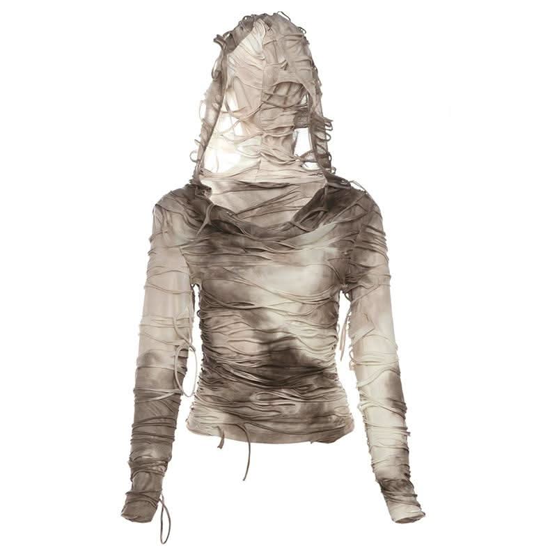 Hoodie long sleeve tie dye top  | Festival Outfits Women