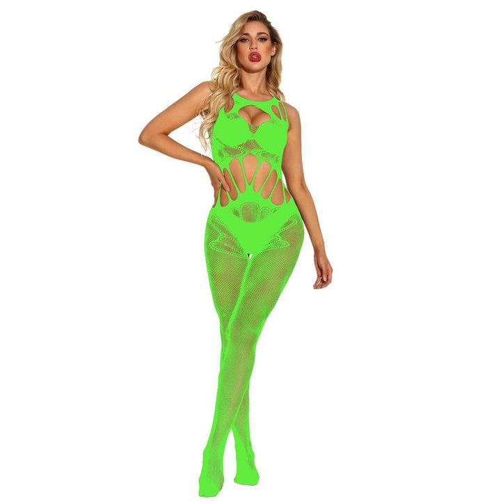 Lace patchwork open crotch bodystocking  | Festival Outfits Women