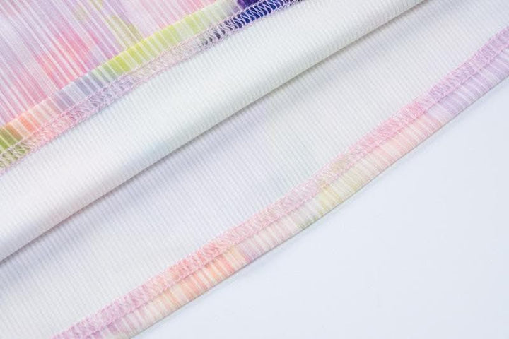 Backless cowl neck v neck contrast print cami maxi dress-final-sale  | Festival Outfits Women