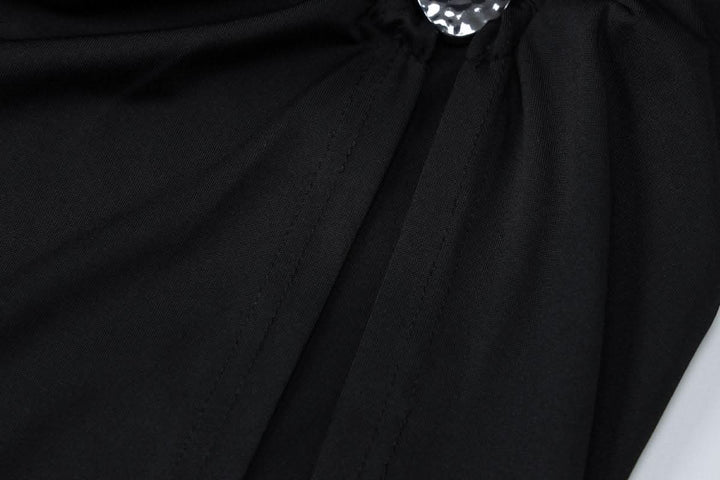 Off shoulder long sleeve o ring slit maxi dress  | Festival Outfits Women