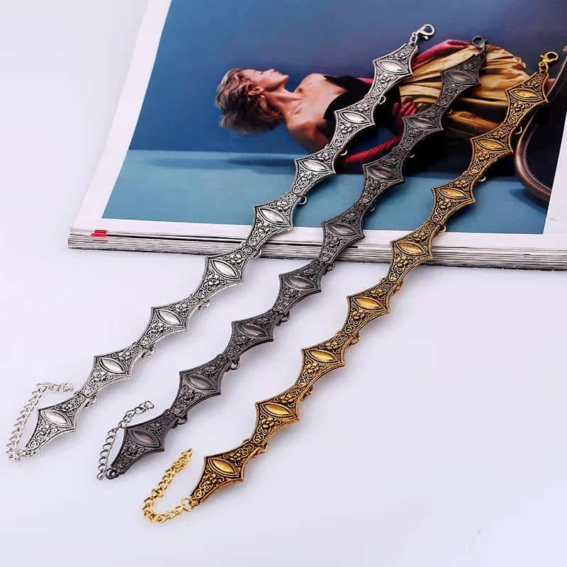 Flower metal chain adjustable choker necklace  | Festival Outfits Women