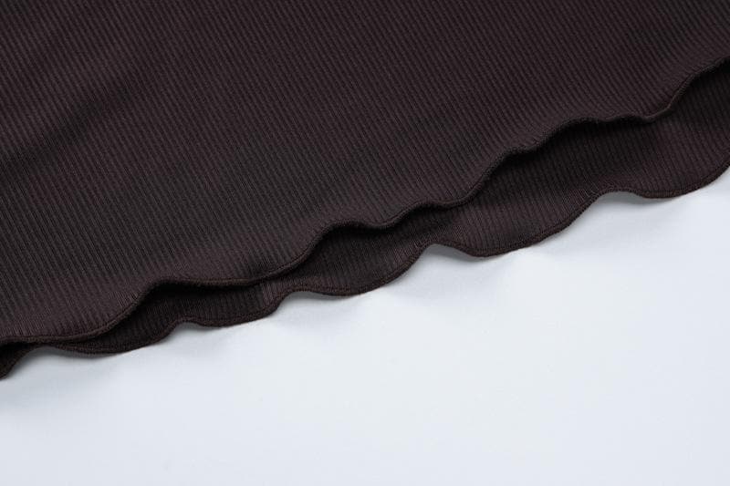 Riga mai gajeren hannu mai zagaye da maxi mai ɗaure da maƙalli mai ƙarfi | Kayan Biki na Mata