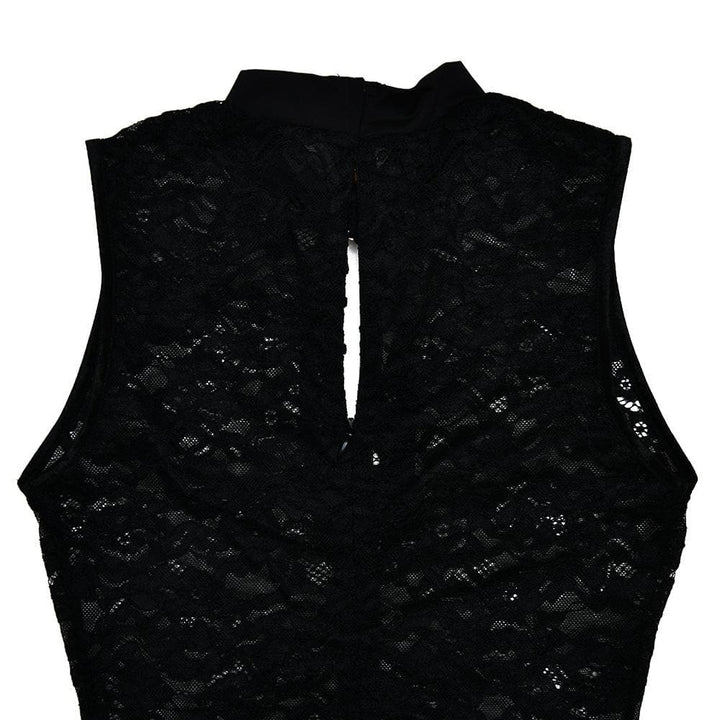 Lace ruched see through hollow out high slit cut out maxi dress  | Festival Outfits Women