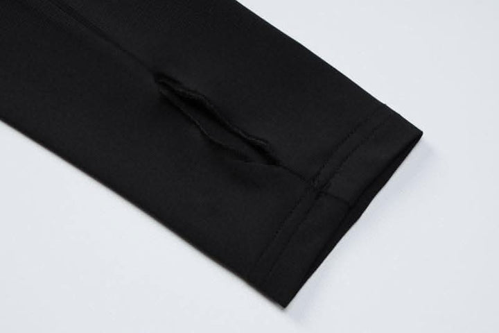 Gloves contrast long sleeve crewneck maxi dress-final-sale  | Festival Outfits Women