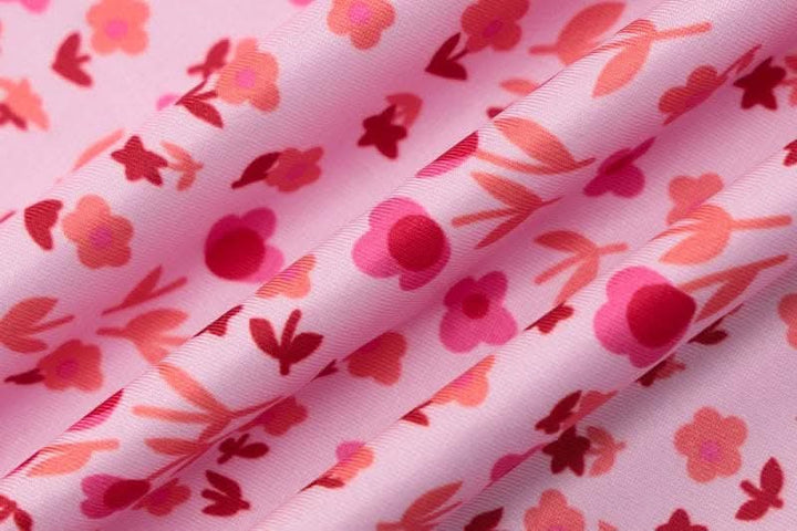 Flowers contrast print ruffle ruched square neck backless cami midi dress-final-sale